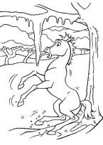 coloriage spirit sous la neige